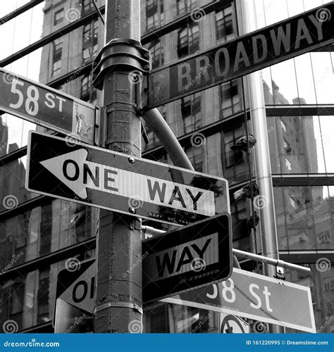 Street Sign In New York City Stock Image Image Of 58th America