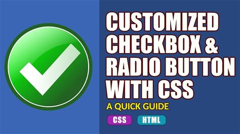 How To Create Custom Checkbox Or Radio Button With Css Html Css Images