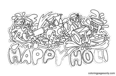 Coloriages Happy Holi Festival Coloriages Holi Coloriages Pour