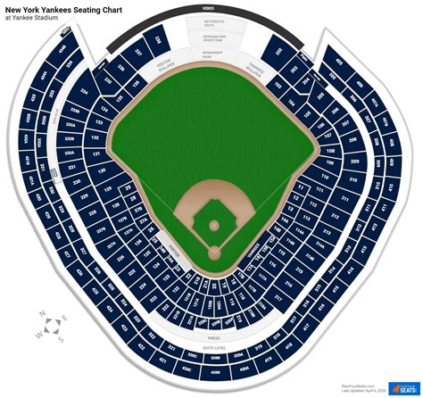 Yankee Stadium Detailed Seating Chart With Seat Numbers