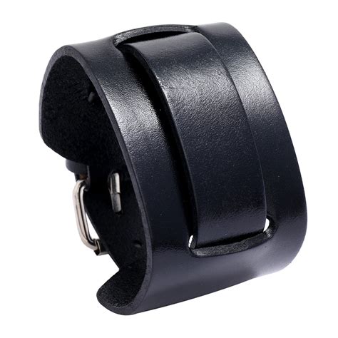 Fashion Wide Genuine Leather Bracelet Brown Black Cuff Bracelets