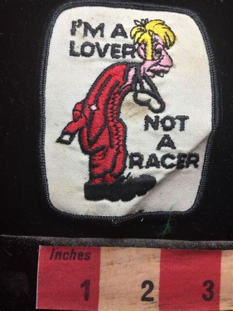 Old School Im A Lover Not A Racer Patch 1980s 1990s Era Loser Dude