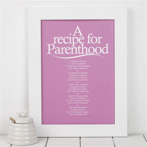Personalised Parent Print With Parenthood Poem By Bespoke Verse