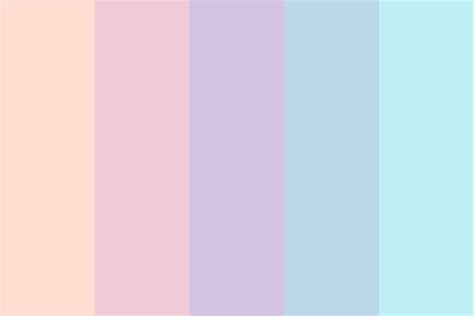 Aesthetic rainbow pastel color palette. pastel bubblegum beads Color Palette
