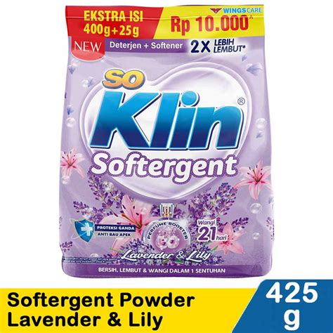 So Klin Softergent Powder Lavender And Lily 425g Klikindomaret