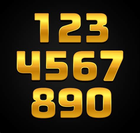 Premium Vector Premium Luxury Golden 3d Numbers