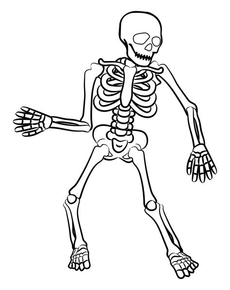 Skeleton Printable Coloring Pages