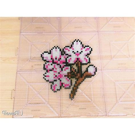 Cherry Blossom Perler Beads By Hannah Pixel Templates Pinterest