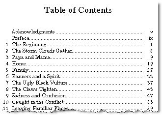 Usually questions about tables of contents come from students or teachers who want the information to complete a class assignment. TOC Tips and Tricks