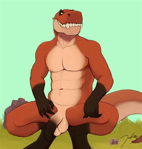 Rule 34 Anthro Balls Big Penis Crouching Dinosaur Flaccid Humanoid Penis Jaysee Koorivlf Long