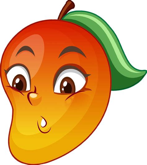 Mango Cartoon Character With Facial Expression 2069807 Vector Art At