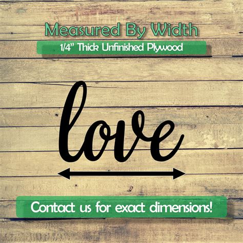 Love Word Unfinished Wood Cutout Shapes Laser Cut DIY Craft | Etsy