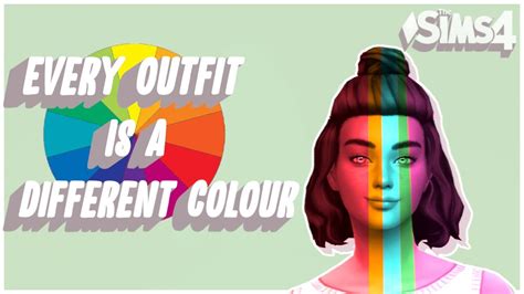 The Sims 4 But Every Outfit Is A Different Colour Of The Rainbow Cas