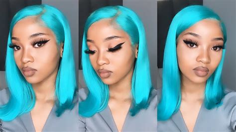 Halloween Costumes For Blue Hair Melted Lace Frontal Wig Install Ft