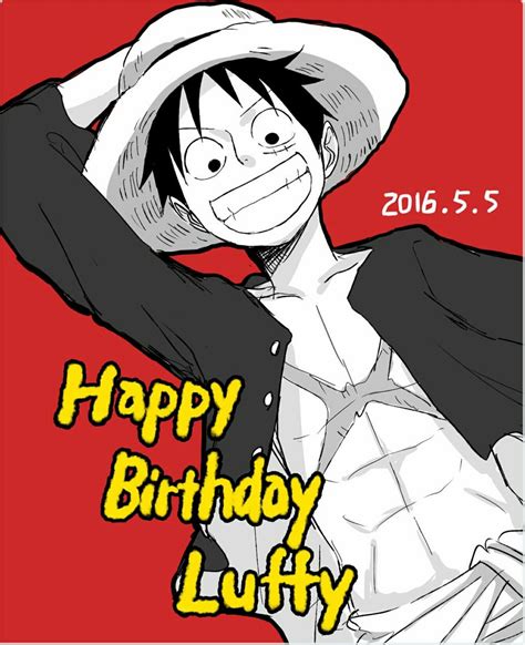 Happy Birthday Luffy Text Monkey D Luffy One Piece