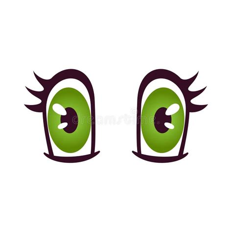 Green Eyes Eyelashes Emoticon Stock Illustrations 49 Green Eyes