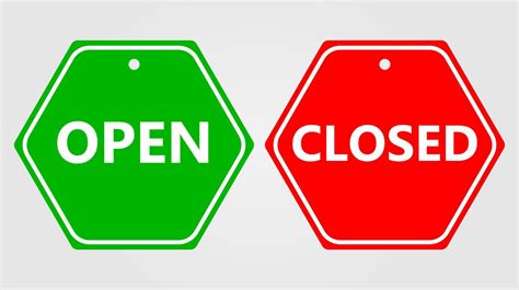 Open And Closed Signs Vector Illustration 17273629 Vector Art At Vecteezy