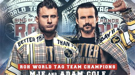 Mjf And Adam Cole Capture The Roh Tag Team Titles On Aew All In Zero