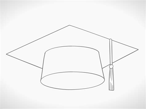 Outline Cap And Gown Drawing Luanetg