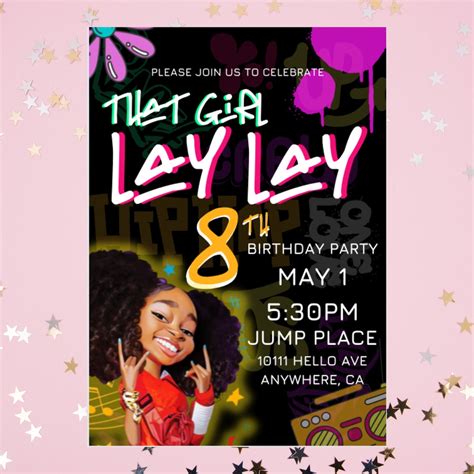 That Girl Lay Lay Birthday Invitation Birthday Invite Etsy