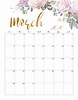 March 2020 Calendar Printable Template in PDF Word Excel