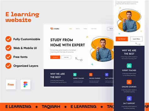 E Learning Educational Website Landing Page Ui Ux Design With Uplabs