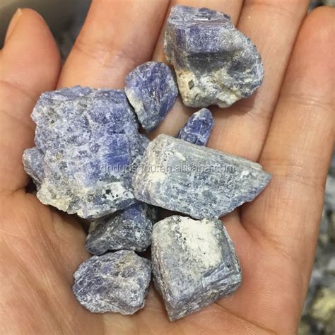 Natural Raw Rough Quartz Blue Corundum Minerals Stone Gemstones For