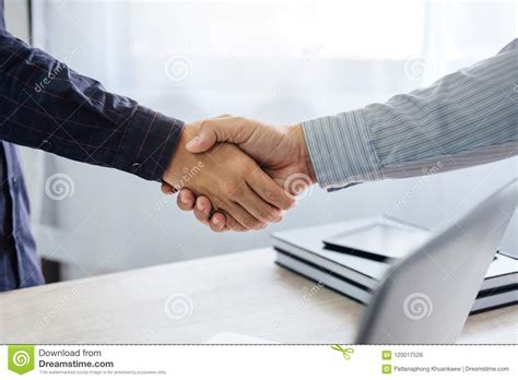 Business Partnership Meeting Concept, Two Confident Business Han Stock Photo - Image of group ...