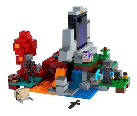 Lego Minecraft O Portal Do Nether Em Ruínas 316 Peças 21172