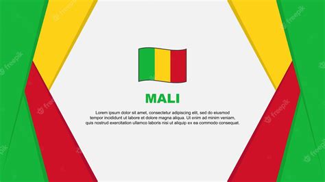 Premium Vector Mali Flag Abstract Background Design Template Mali
