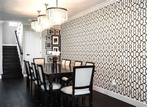 Rayna Marz Geometric Wallpaper Dining Room Geometric Wallpaper Design