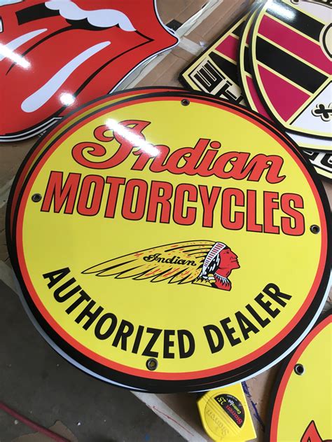 Indian Motocycles Sign Indian Motorcycles Signs Motorcycle Etsy