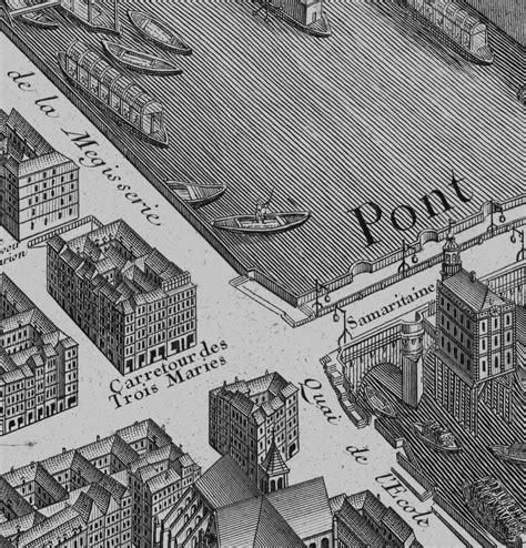Plan De Paris Map Turgot 1739 Vintage Paris France Etsy