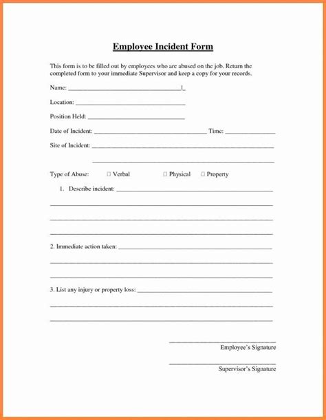 Accident Report Template Word Inspirational Accident Report Form