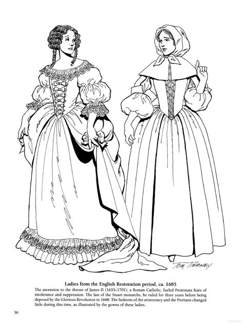 We have the best online coloring pages game. Cavalier and Puritan Fashions Ladies from the English ...