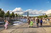 Krymskaya Embankment in Moscow. Russia Editorial Stock Image - Image of ...