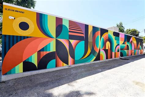 Geometric Murals And Street Art By Jessie And Katey Daily Design