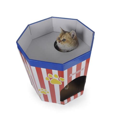 That's funny my cat blanket will stare at my grandma's popcorn if it smells like butter but if we give her one popcorn she'll take off running lol and. SALE Cute Two Levels Cat Popcorn Box