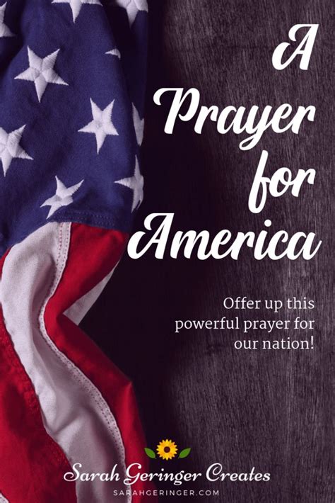 A Prayer For America Sarah Geringer Prayers For America Prayers
