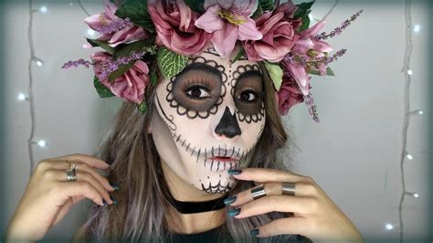 Mexican Skull Makeup Caveira Mexicana Por Elisa Bighetii Youtube