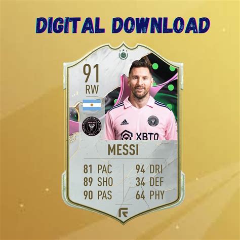 Messi Inter Miami Fifa Card Fifa 2023 Instant Digital Etsy New Zealand