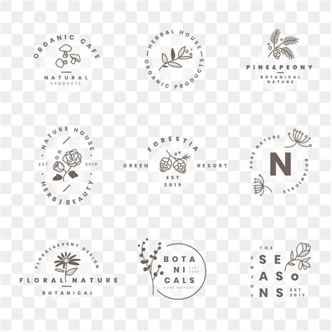 Aesthetic Flower Logo Png Badges Free Png Rawpixel