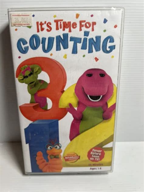 Barney And Friends Its Time For Counting Classic Vhs Video Tape 1163
