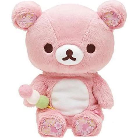 Kawaii Cherry Blossom Pink Bear Plush Toy Doll Loose Bear Lazy Bear