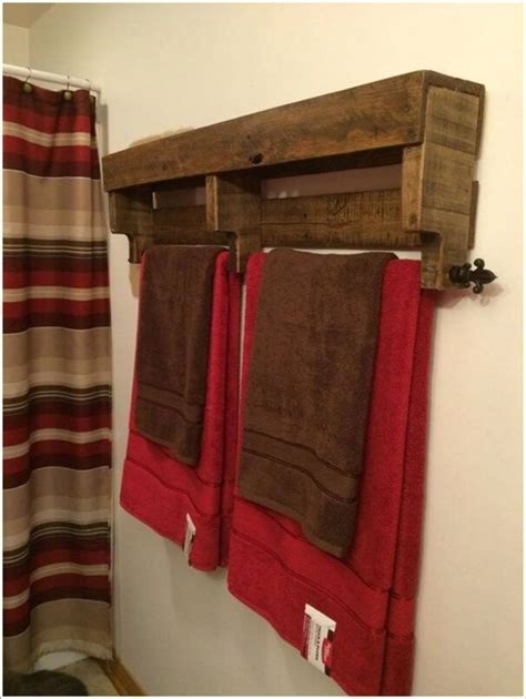 30 Diy Towel Holder For Your Bathroom Wooden Pallet Projects Pallet