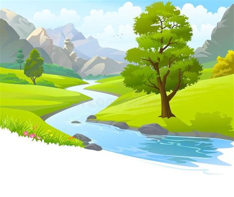 River Scenery Clipart Png Images Natural Scenery Small Rivers And