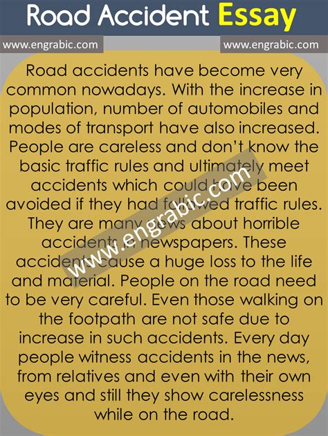 Road Accident Essay Essay On Road Accident For Th Th Th Th Class Road Accident Essay