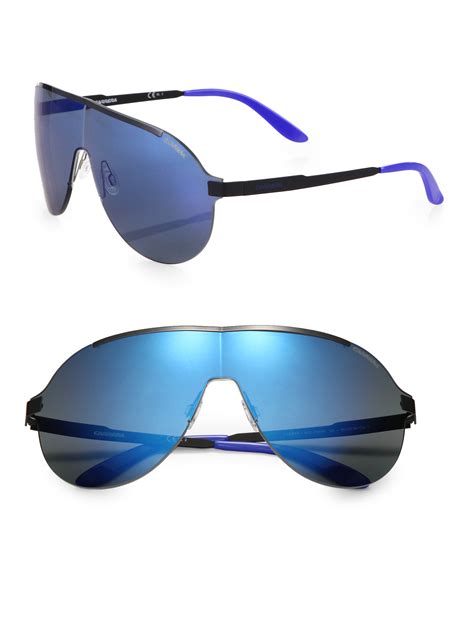Carrera Rimless Metal Aviator Sunglasses In Blue For Men Lyst