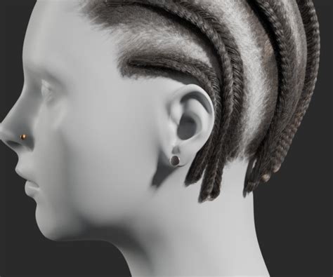 Artstation Cornrow Braided Hair Hair Groom And Styling In Blender 28x Resources