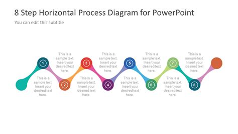 8 Step Horizontal Process Diagram Design For Powerpoint Slidemodel